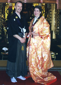 Jack and LJ Stewart at their wedding ceremony